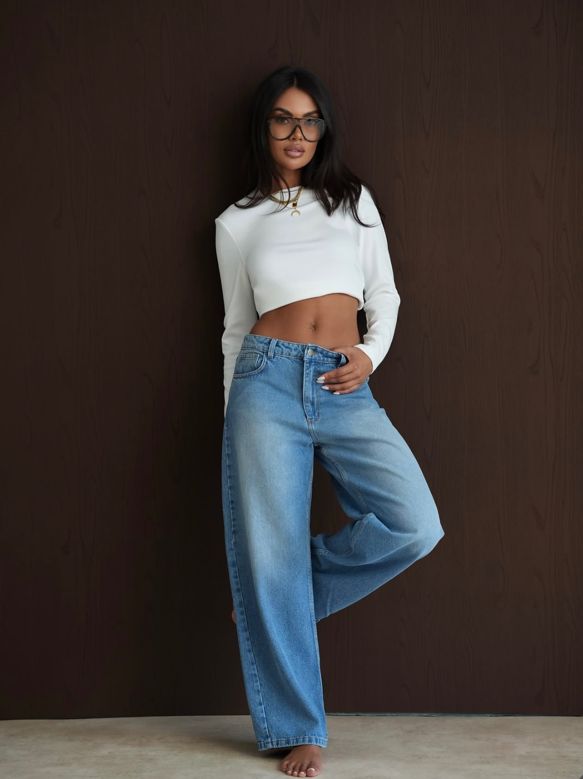 IMG_0410 Spodnie Slay Denim - obrazek 1